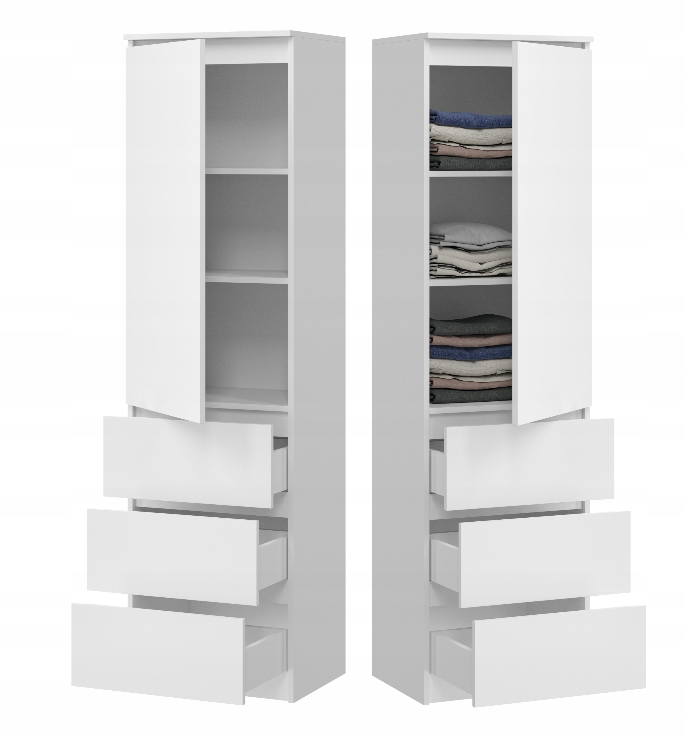 BIELIŹNIARKA Z SZUFLADAMI REGAŁ MARCEL SZAFA BIAŁA