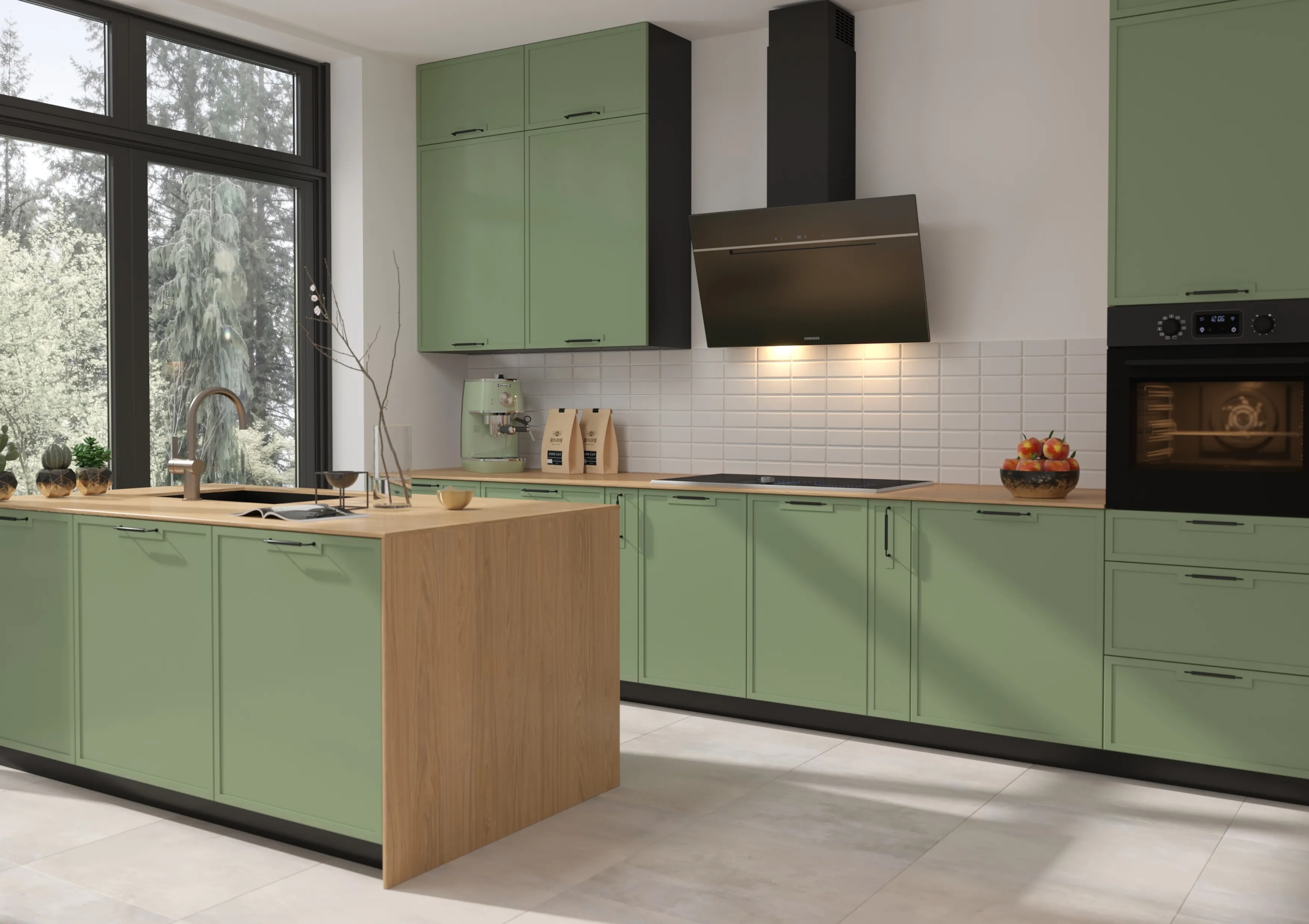 LAKIEROWANE Meble Kuchenne Szafki Kuchnia OVIEDO