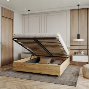 Łóżko lewitujące PERU 160x200 stelaż metalowy podnoszony